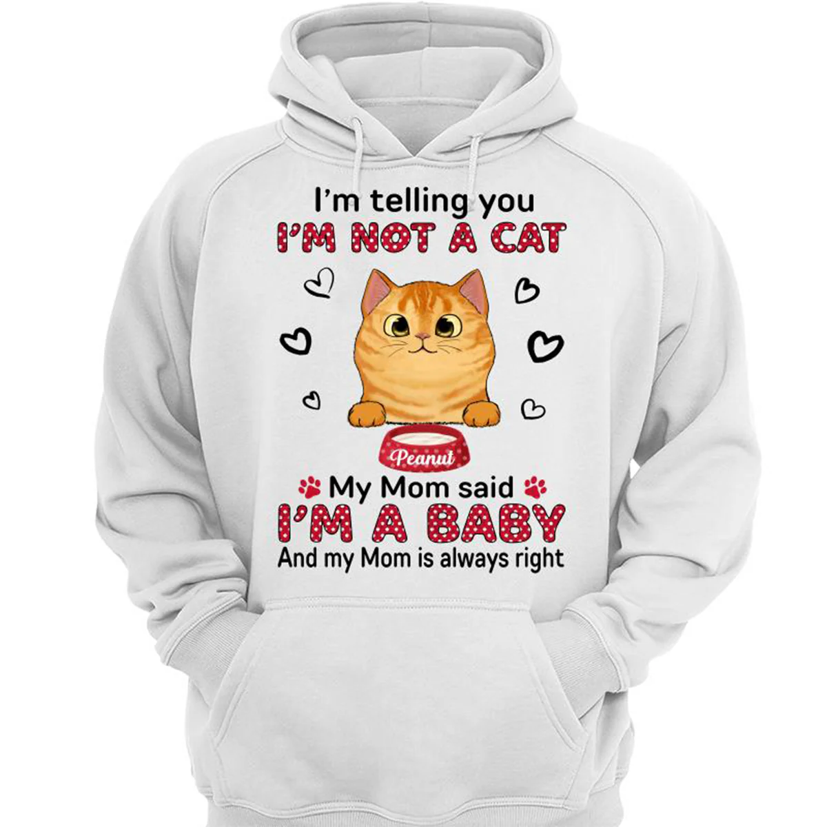 Baby Cats Polka Dot Cat Mom Personalized Shirt - Image 3