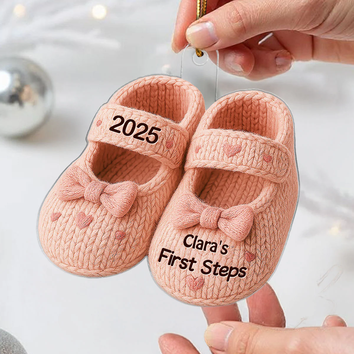 Baby First Step First Christmas Christmas Personalized Flat Acrylic Ornament - Image 5