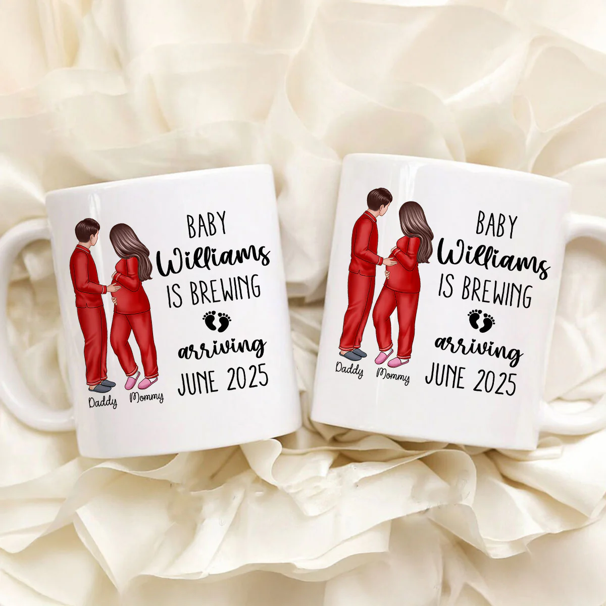 Baby Is Brewing Pregnancy Couple Personalized Mug Expecting Mom Gift, Expecting Parents Gift, Gift - Image 7