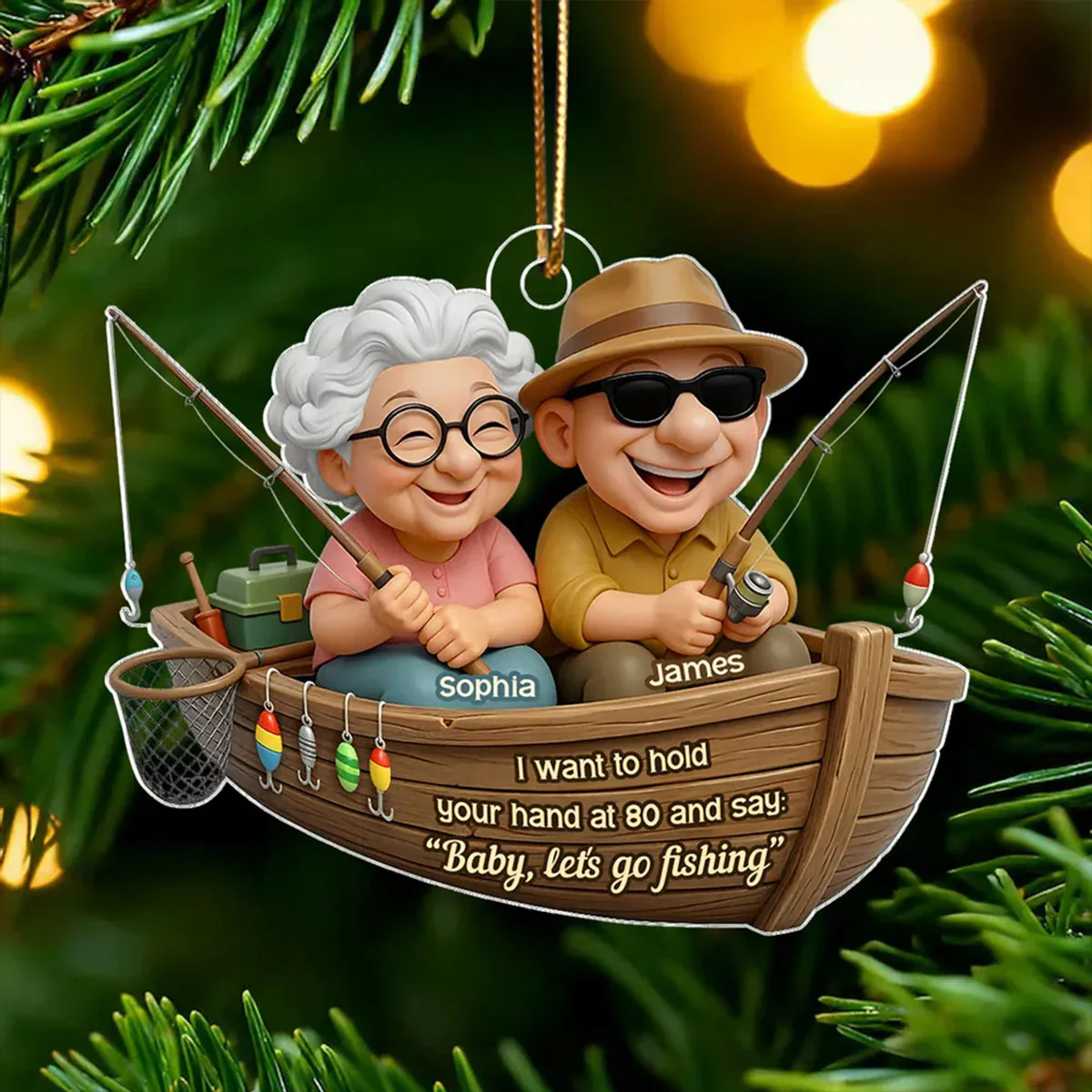 Baby Let's Enjoy Life Together - Personalized Acrylic Ornament - Christmas Gift For Him, For Her, For Couple - Image 7