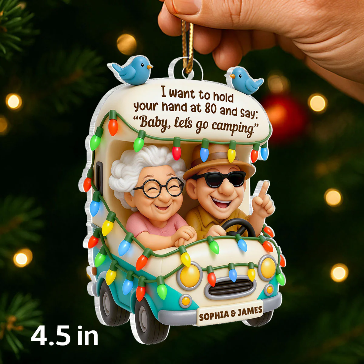 Baby Let's Enjoy Life Together - Personalized Acrylic Ornament - Heartwarming Gift For Him, For Her, For Couple - Image 3