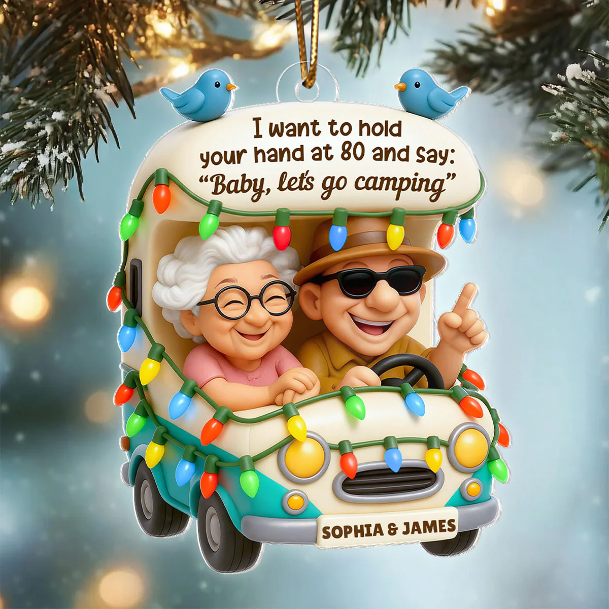 Baby Let's Enjoy Life Together - Personalized Acrylic Ornament - Heartwarming Gift For Him, For Her, For Couple - Image 4