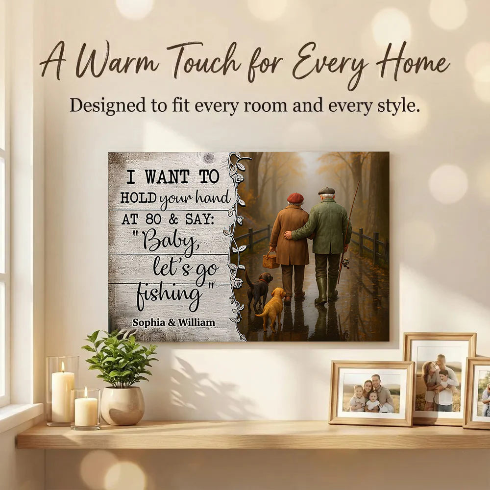 Baby Let's Go Fishing Old Couple - Personalized Poster - Heartwarming Gift For Him, For Her, For Couple - Image 8