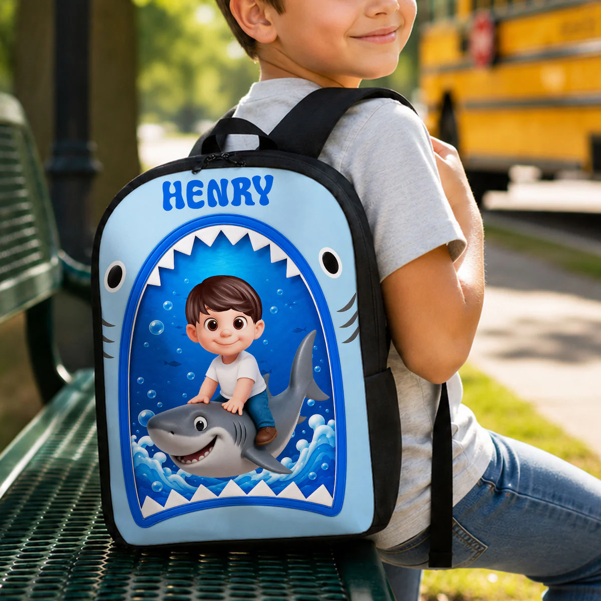 Baby Shark For Boys Girls - Personalized Backpack - Back to School Backpack for Kids - Image 6