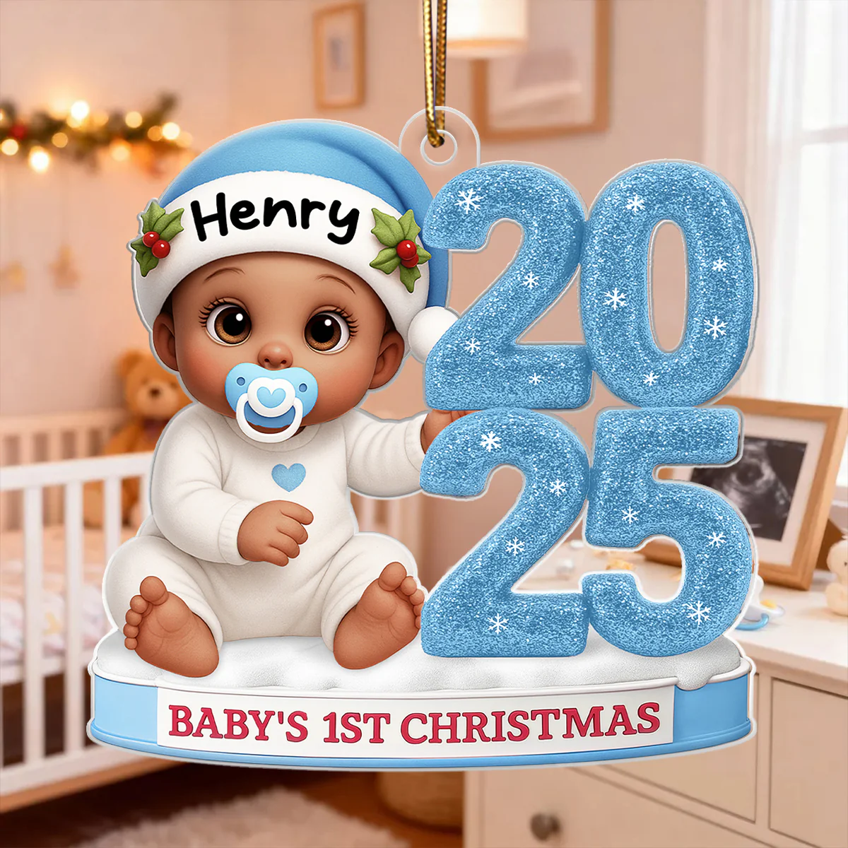 Baby's 1st Christmas 2025 - Personalized Acrylic Ornament - Unique Christmas Gift For New Parent, Newborn Keepsake - Image 10