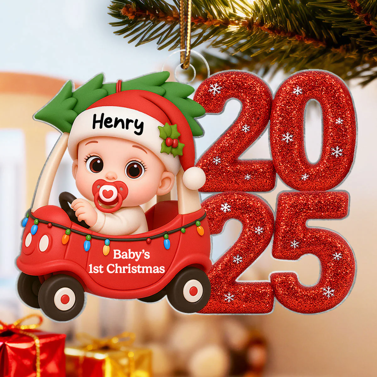 Baby's 1st Christmas 2025 - Personalized Acrylic Ornament - Unique Christmas Gift For New Parent, Newborn Keepsake - Image 7