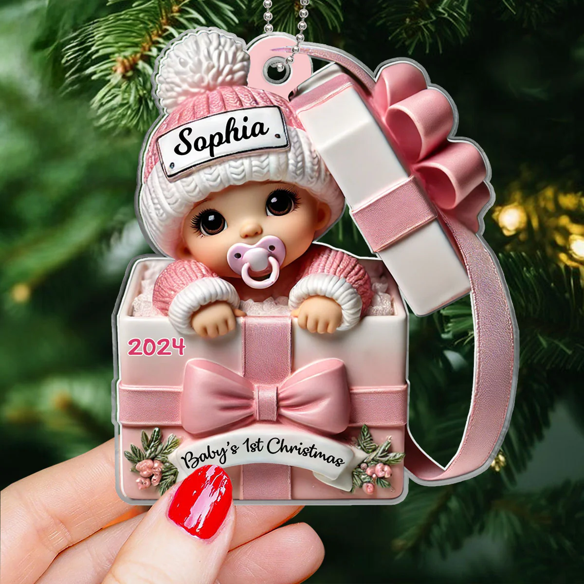 Baby's 1st Christmas 2025 - Personalized Acrylic Ornament - Unique Christmas Gift For New Parent, Newborn Keepsake - Image 8