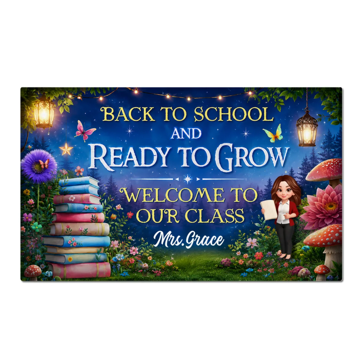 Back To School And Ready To Grow - Personalized Doormat - Back To School Gift For Teacher, Classroom Decor - Image 10