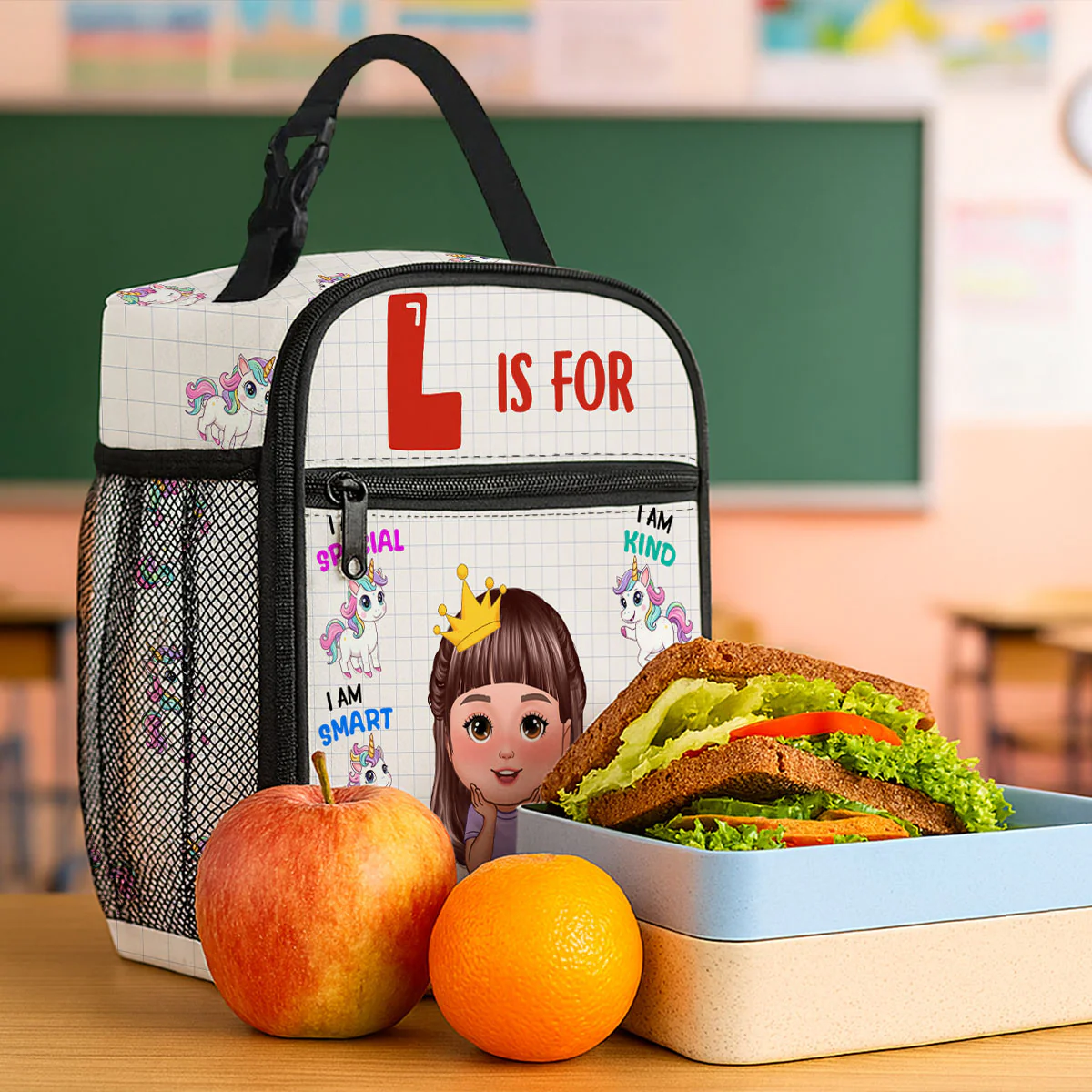 Back To School Gift for Kids, I Am Special Smart Brave Kind Loved Happy Personalized Lunch Bag - Image 5
