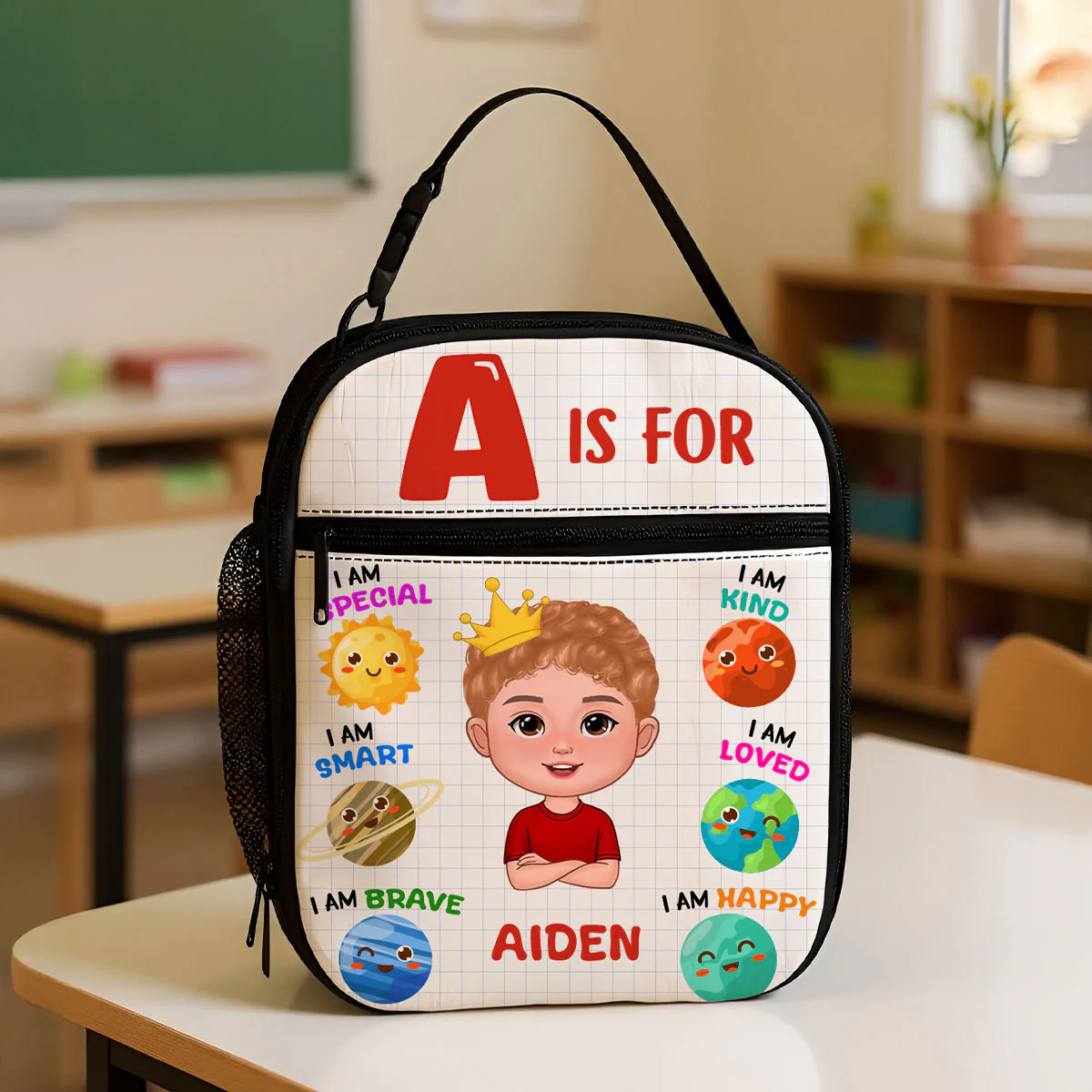 Back To School Gift for Kids, I Am Special Smart Brave Kind Loved Happy Personalized Lunch Bag - Image 8
