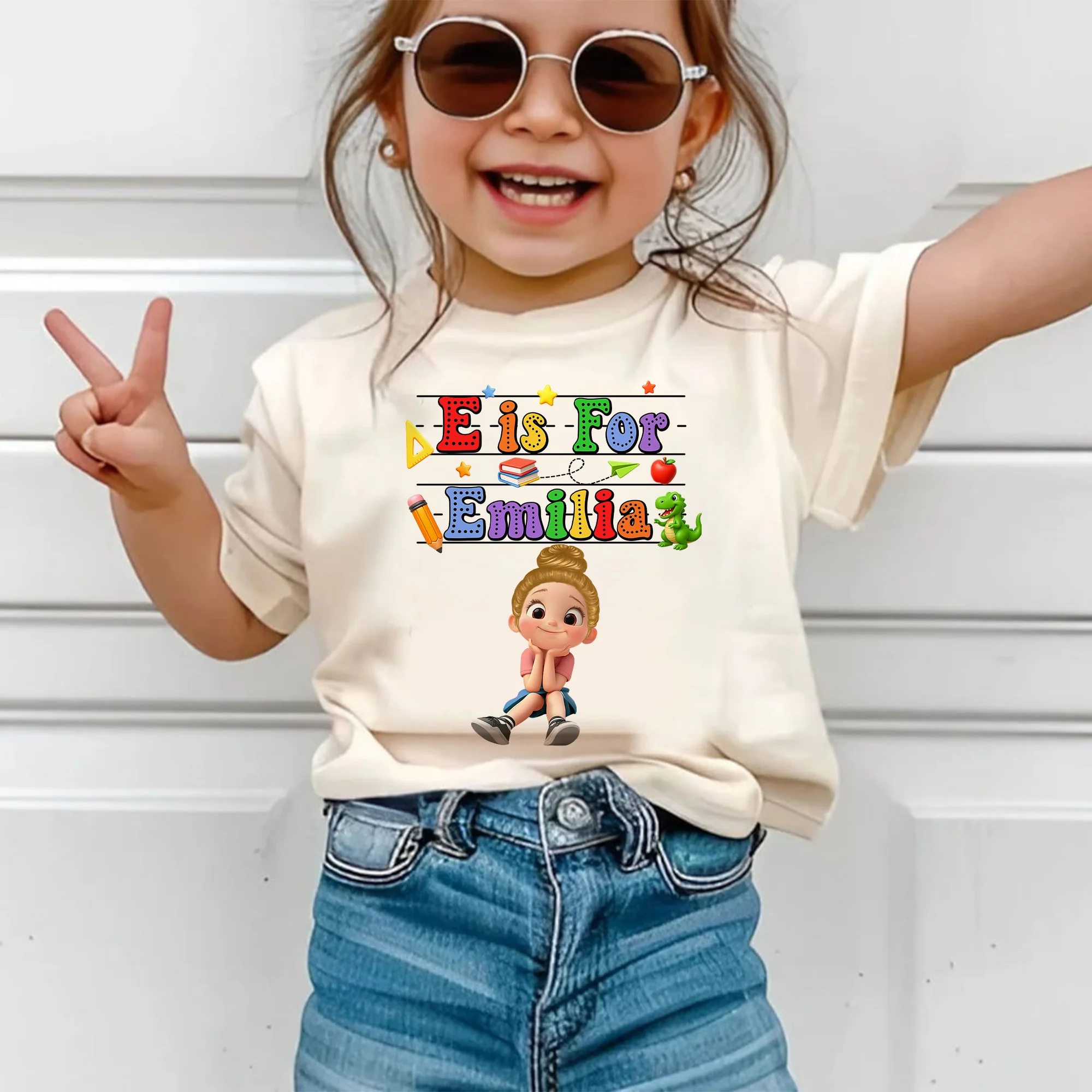 Back To School Kids Shirt, Personalized Alphabet Kids Shirt
