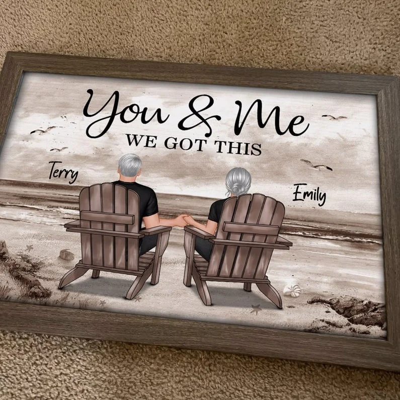 Eternal Love You & Me We Got This Beach Landscape Retro Vintage - Personalized Poster - Gift For Couple, For Him, For Her, Heartfelt Anniversary Gift, Wedding Gift, Birthday Gift - Image 7