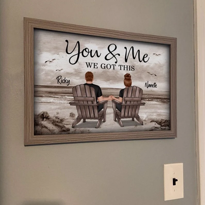 Eternal Love You & Me We Got This Beach Landscape Retro Vintage - Personalized Poster - Gift For Couple, For Him, For Her, Heartfelt Anniversary Gift, Wedding Gift, Birthday Gift - Image 9