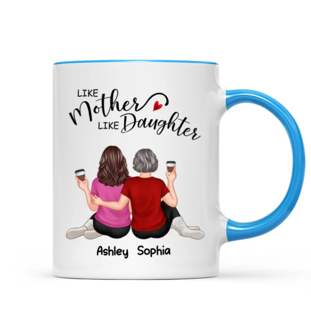 Back View Embracing Women Like Mother Like Daughters Personalized Mug - Image 8