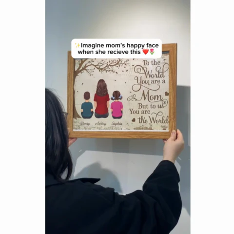 To Us You Are The World - Personalized Poster - Heartfelt Gift For Dad, Mom - Image 3