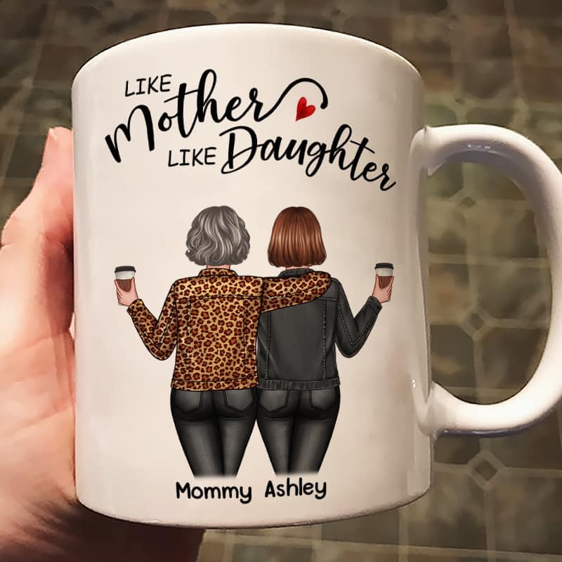 Back View Women Like Mother Like Daughters Personalized Mug - Image 2