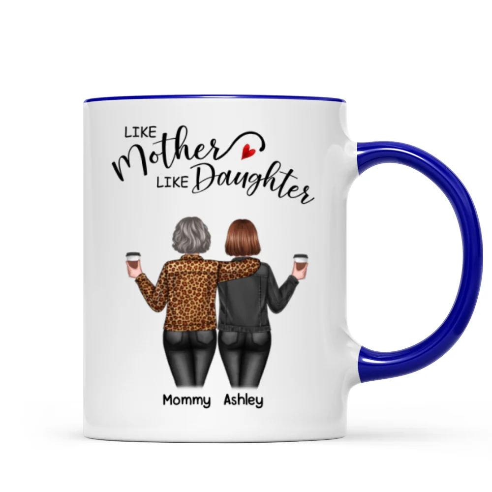 Back View Women Like Mother Like Daughters Personalized Mug - Image 6