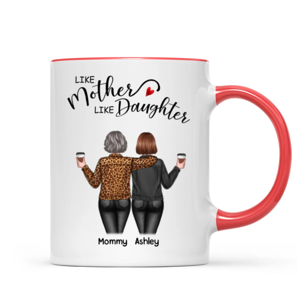Back View Women Like Mother Like Daughters Personalized Mug - Image 7