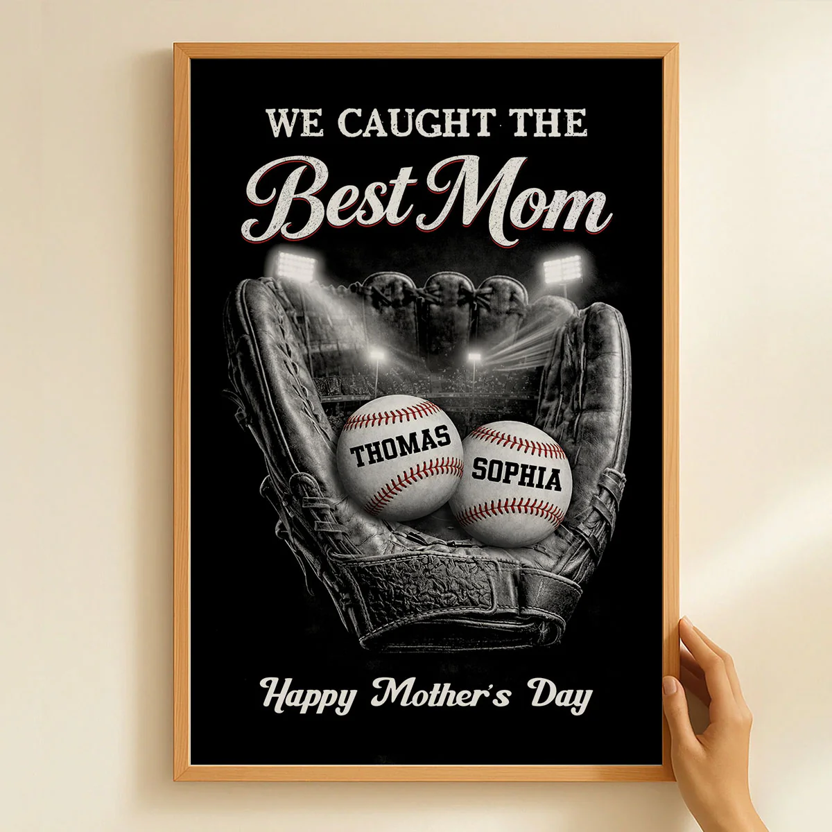 Ball Field We Caught The Best Baseball Mom - Personalized Poster - Sentimental Mother's Day Gift for Mom, Wife - Image 8