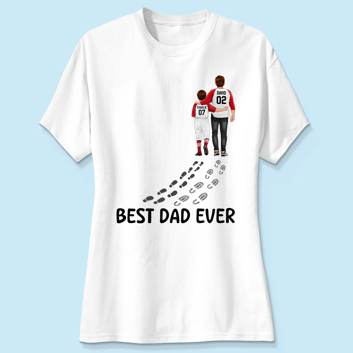 Baseball Dad And Daughter Son You Never Walk Alone Personalized Shirt - Image 5