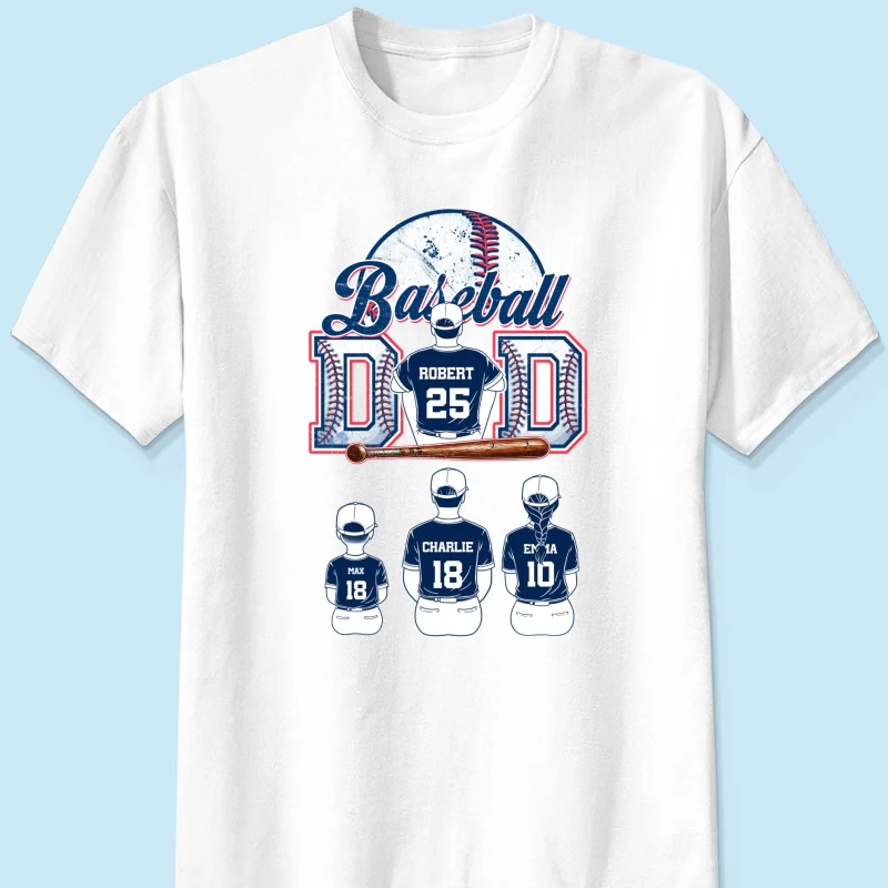 Baseball Dad And Kids Retro Personalized Shirt, Father's Day gift - Image 12