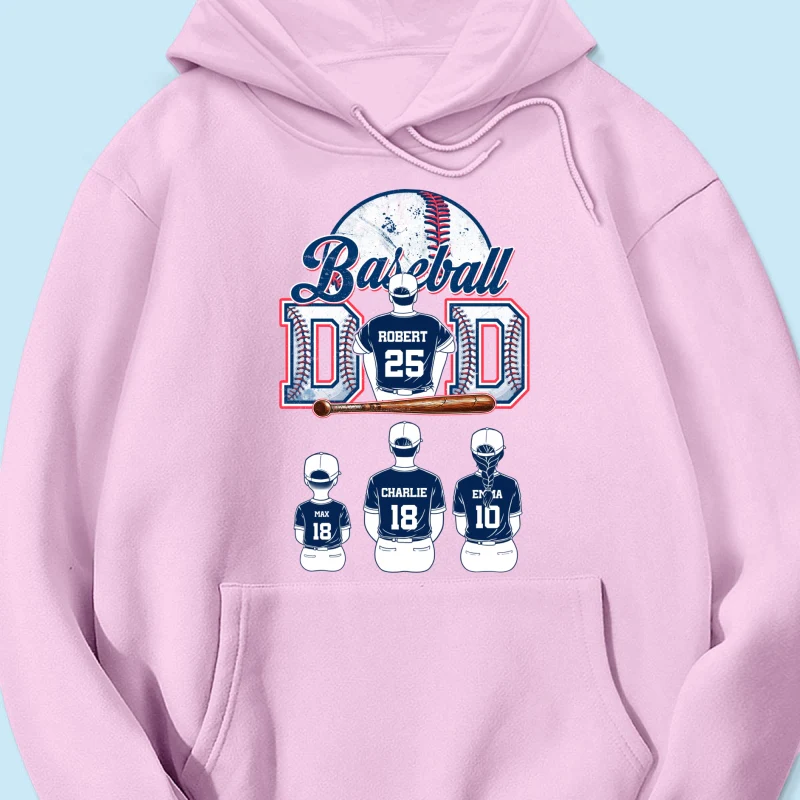 Baseball Dad And Kids Retro Personalized Shirt, Father's Day gift - Image 24