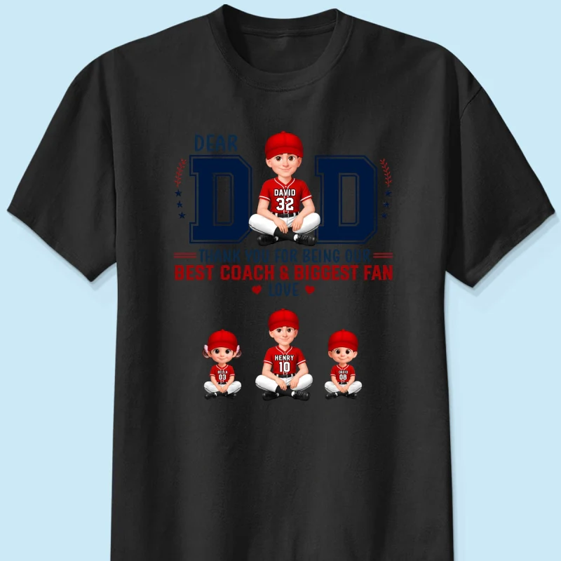 Baseball Dear Dad Thank You - Personalized Shirt - Father's Day Gift For Baseball Dad - Image 15