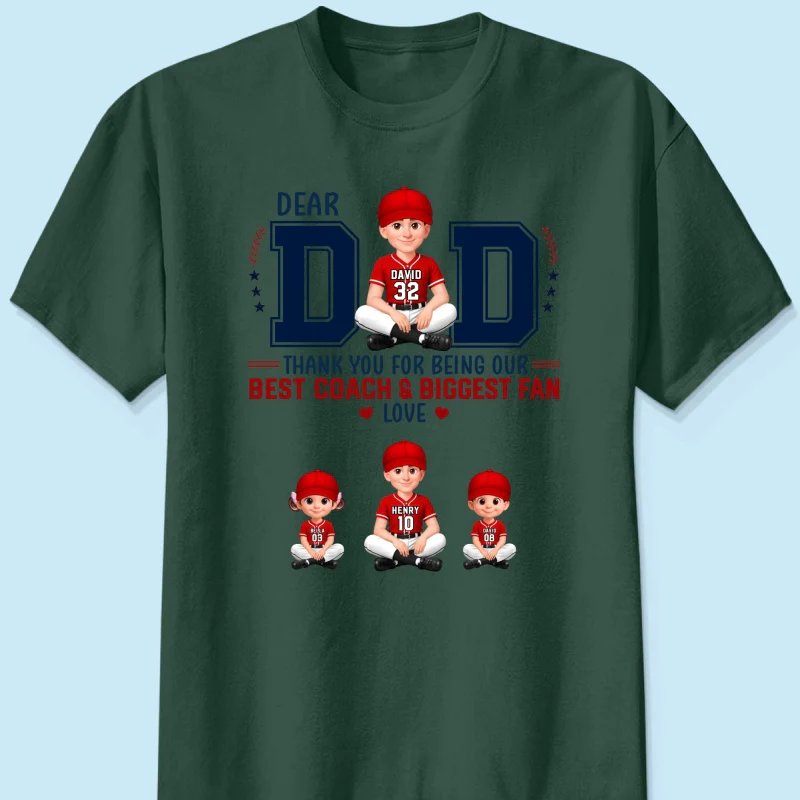 Baseball Dear Dad Thank You - Personalized Shirt - Father's Day Gift For Baseball Dad - Image 19