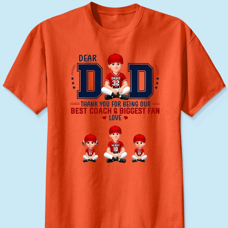 Baseball Dear Dad Thank You - Personalized Shirt - Father's Day Gift For Baseball Dad - Image 22