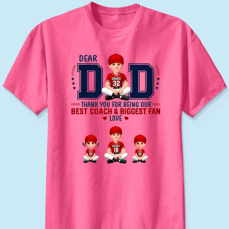 Baseball Dear Dad Thank You - Personalized Shirt - Father's Day Gift For Baseball Dad - Image 23
