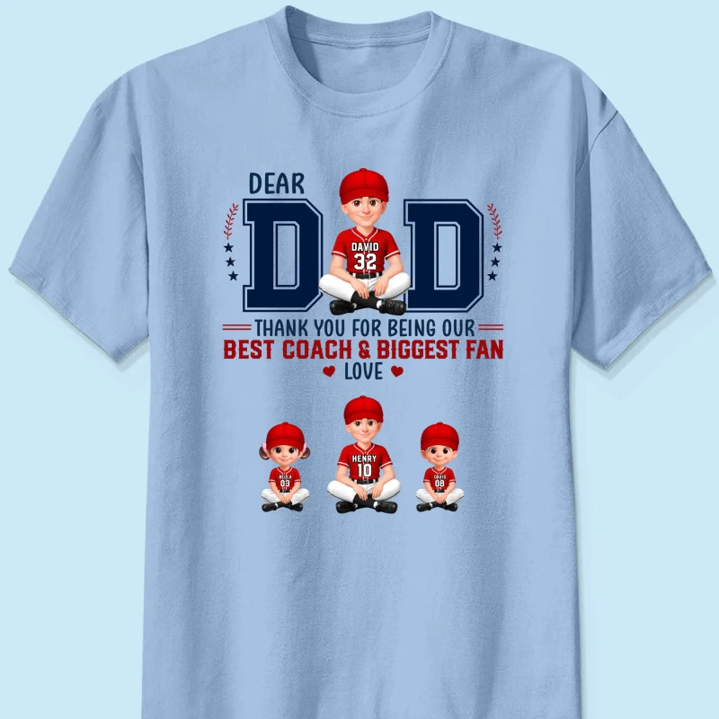 Baseball Dear Dad Thank You - Personalized Shirt - Father's Day Gift For Baseball Dad - Image 28