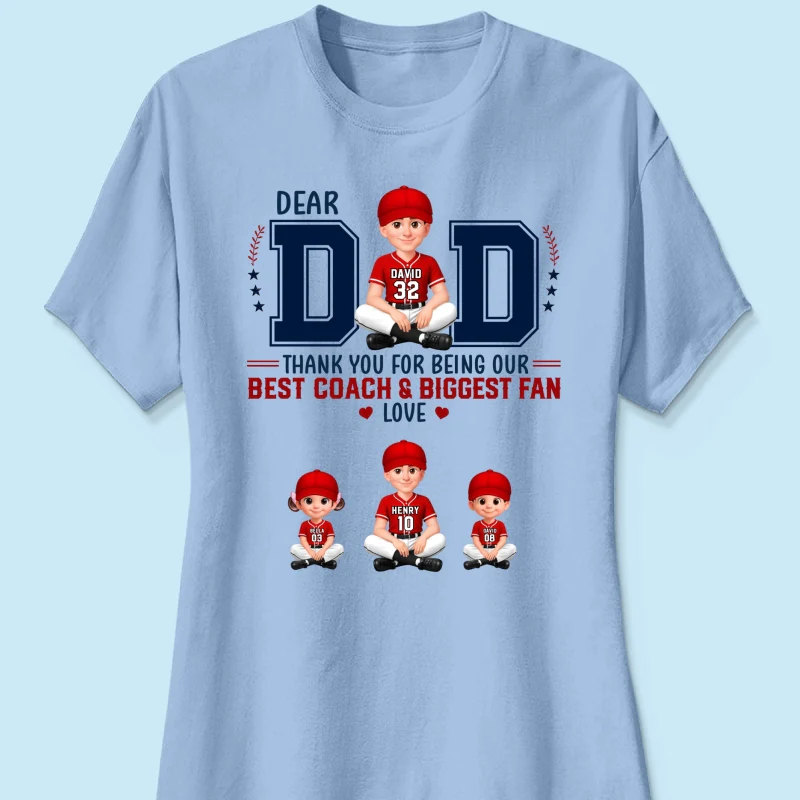 Baseball Dear Dad Thank You - Personalized Shirt - Father's Day Gift For Baseball Dad - Image 45