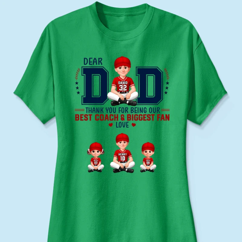 Baseball Dear Dad Thank You - Personalized Shirt - Father's Day Gift For Baseball Dad - Image 47