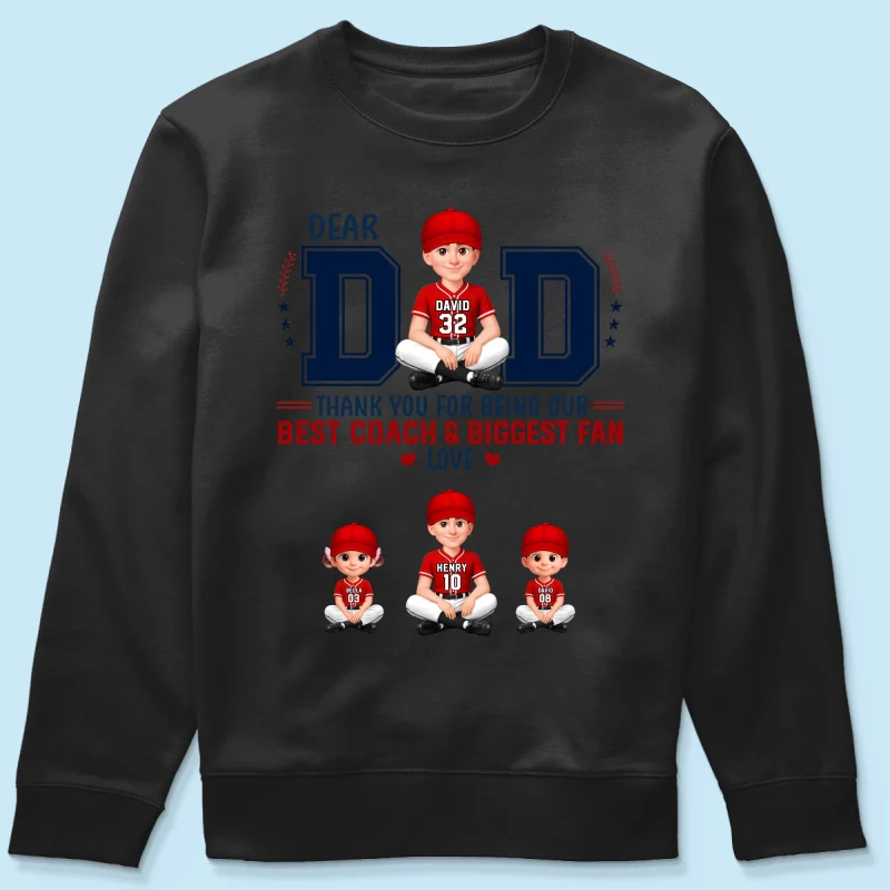 Baseball Dear Dad Thank You - Personalized Shirt - Father's Day Gift For Baseball Dad - Image 64