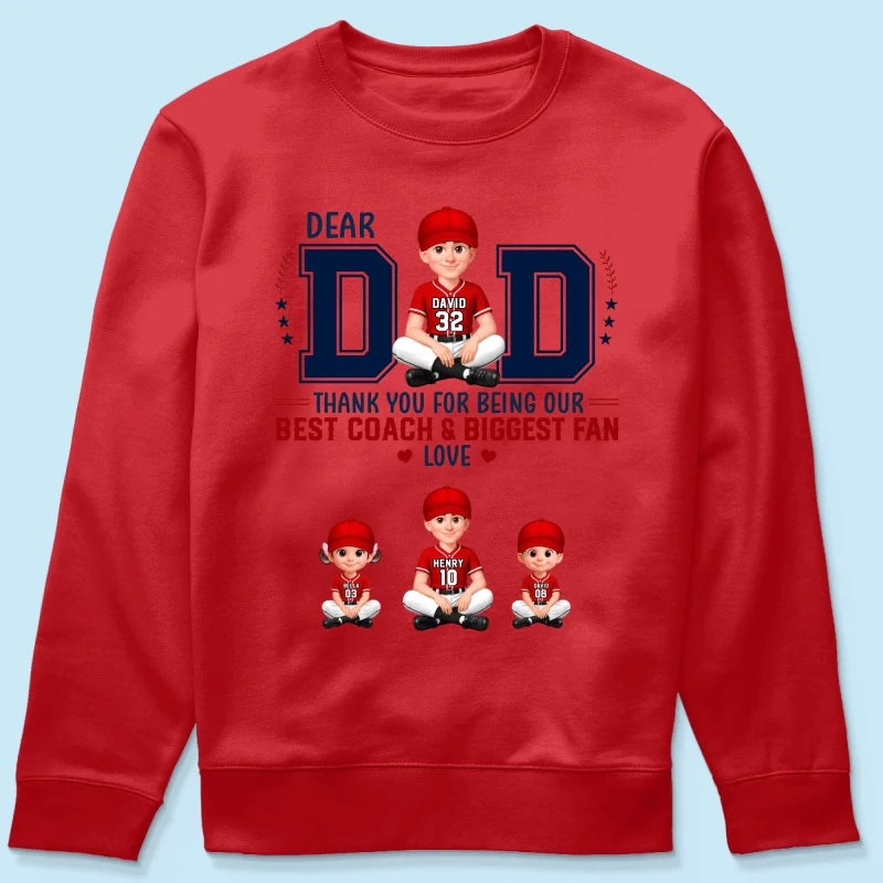 Baseball Dear Dad Thank You - Personalized Shirt - Father's Day Gift For Baseball Dad - Image 69