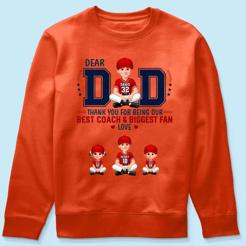 Baseball Dear Dad Thank You - Personalized Shirt - Father's Day Gift For Baseball Dad - Image 70