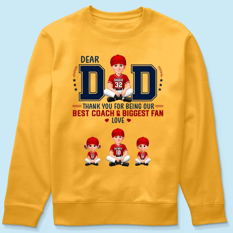 Baseball Dear Dad Thank You - Personalized Shirt - Father's Day Gift For Baseball Dad - Image 74