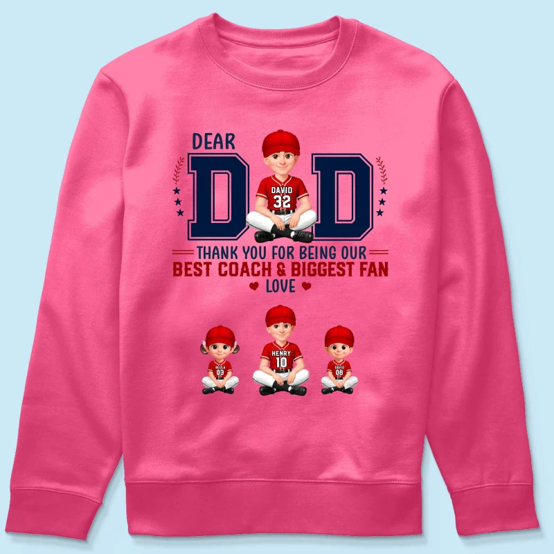 Baseball Dear Dad Thank You - Personalized Shirt - Father's Day Gift For Baseball Dad - Image 76