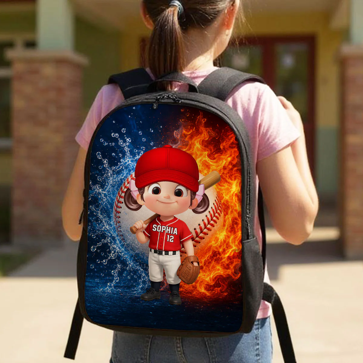 Baseball Design for Boys Girls - Personalized Backpack - Back to School Backpack for Kids - Image 6