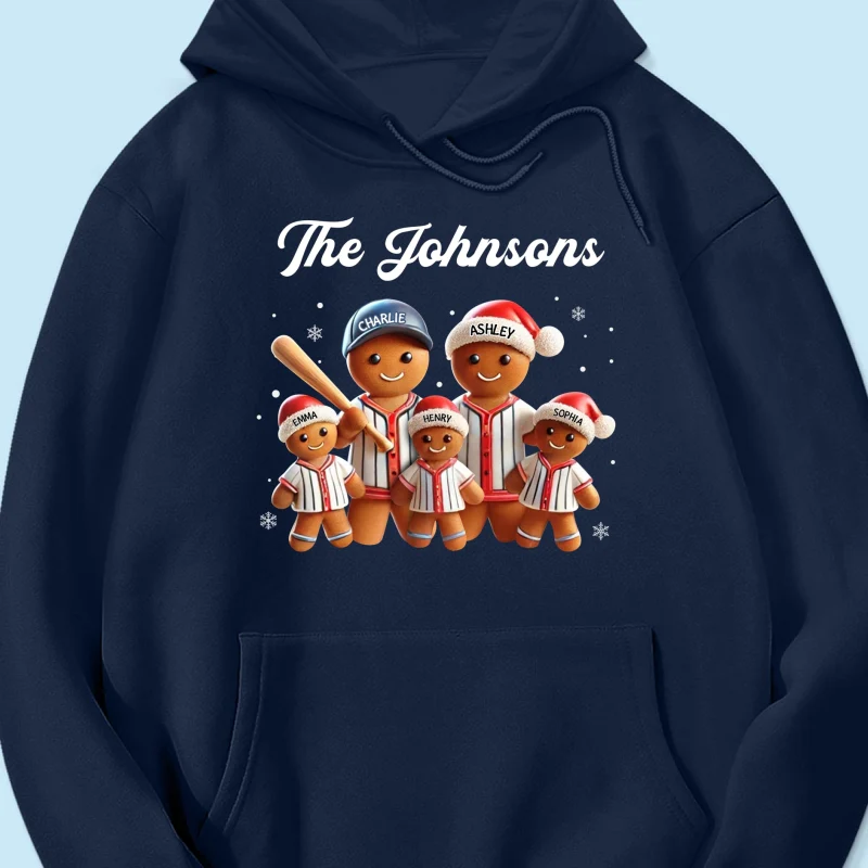 Baseball Gingerbread Family Sport Lover Christmas Matching Personalized Shirt - Image 17