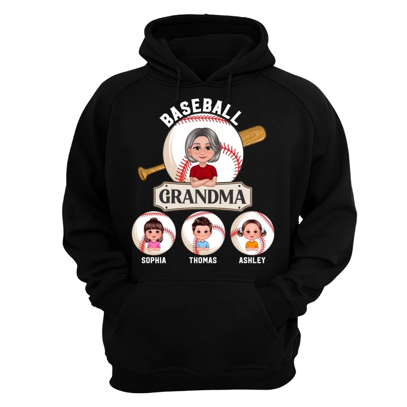 Baseball Grandma Pretty Doll Grandma Grandkids Personalized Shirt - Image 11