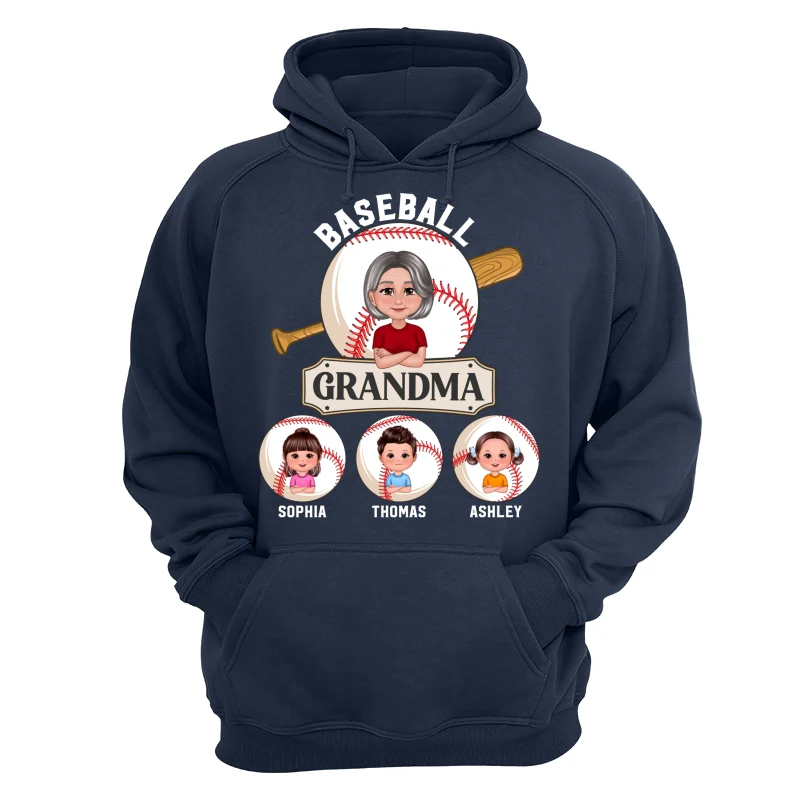 Baseball Grandma Pretty Doll Grandma Grandkids Personalized Shirt - Image 12