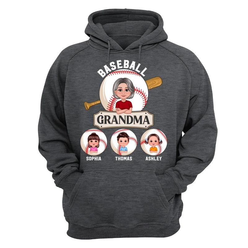 Baseball Grandma Pretty Doll Grandma Grandkids Personalized Shirt - Image 13