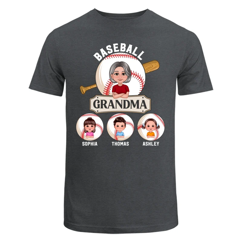 Baseball Grandma Pretty Doll Grandma Grandkids Personalized Shirt - Image 7