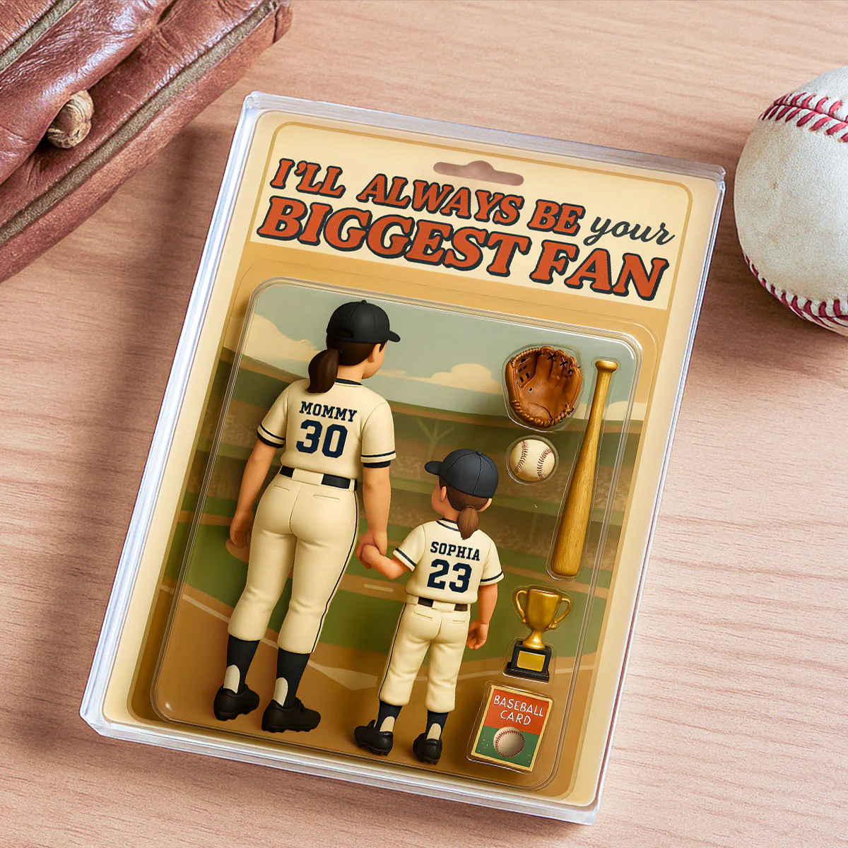 Baseball I Will Always Be Your Biggest Fan Personalized Rectangle Acrylic Block Plaque, Gift For Son, Daughter - Image 5