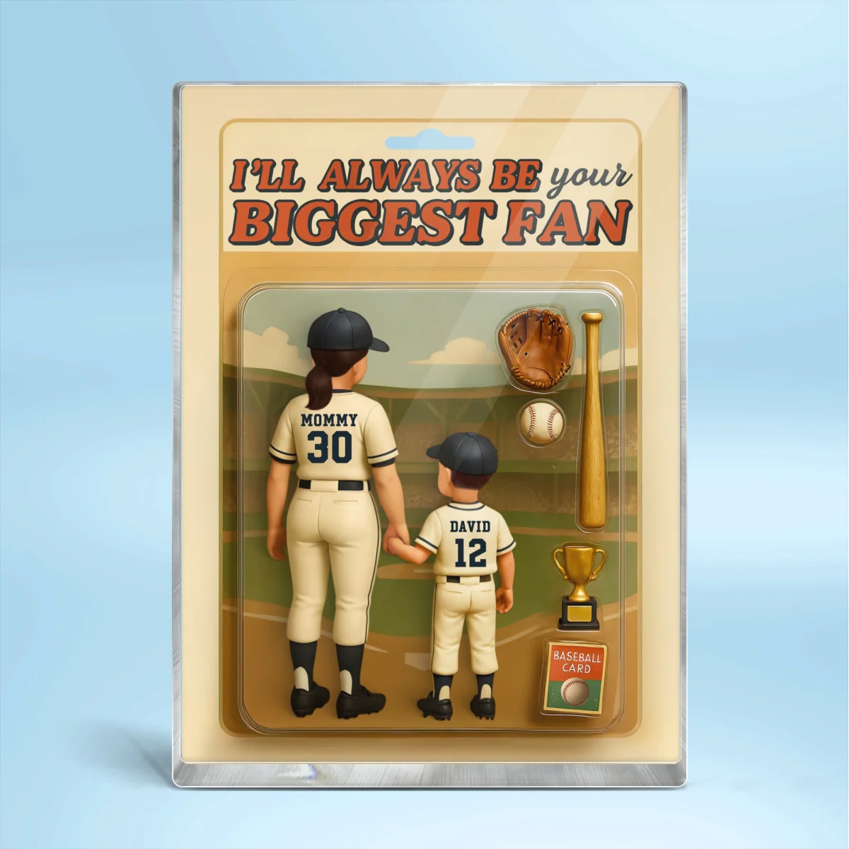 Baseball I Will Always Be Your Biggest Fan Personalized Rectangle Acrylic Block Plaque, Gift For Son, Daughter - Image 9