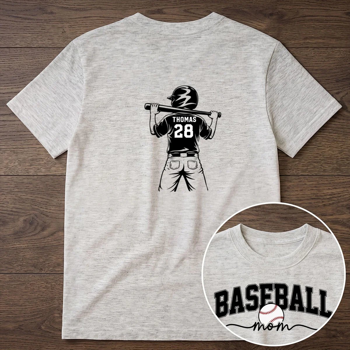 Baseball Mom Baseball Players - Personalized Personalized Double Sided Shirt- Mother's Day Gift For Baseball Mom, Wife - Image 11