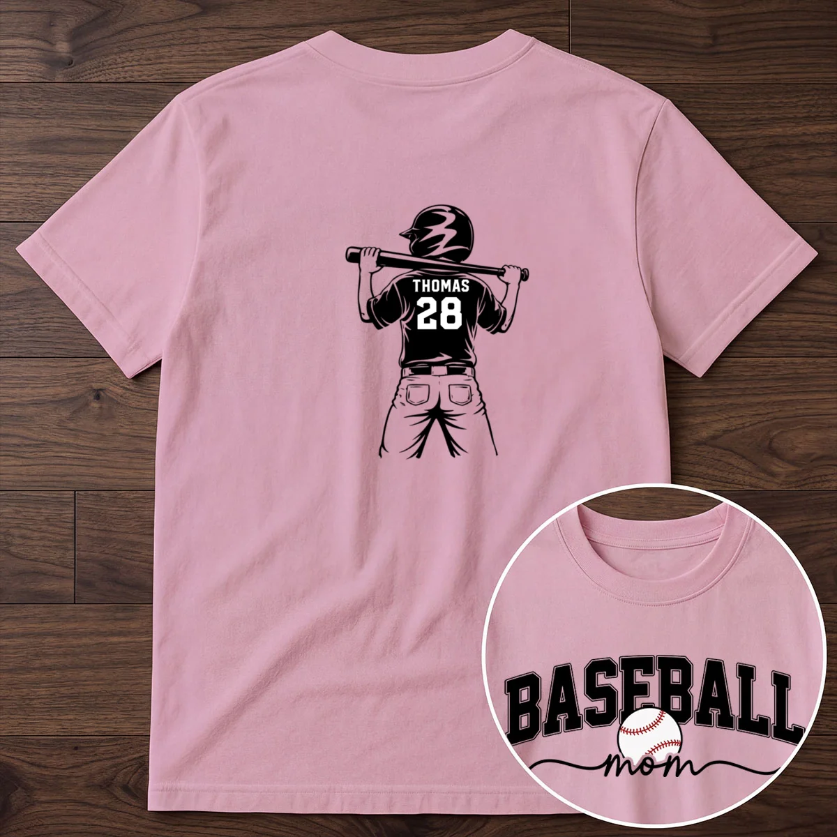 Baseball Mom Baseball Players - Personalized Personalized Double Sided Shirt- Mother's Day Gift For Baseball Mom, Wife - Image 12