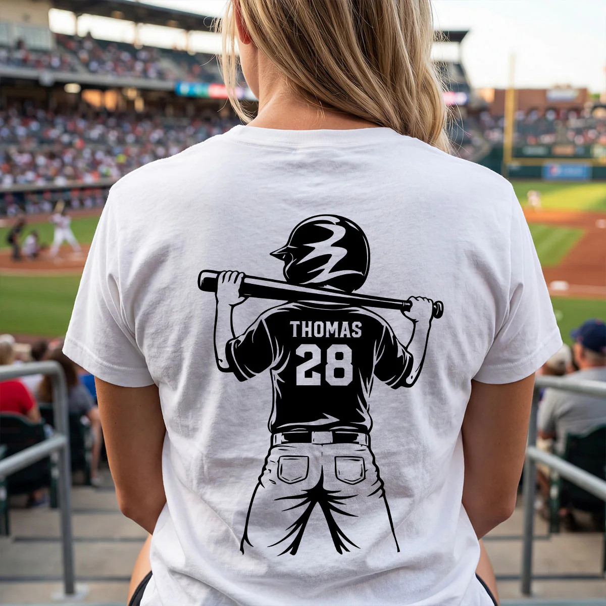 Baseball Mom Baseball Players - Personalized Personalized Double Sided Shirt- Mother's Day Gift For Baseball Mom, Wife - Image 3