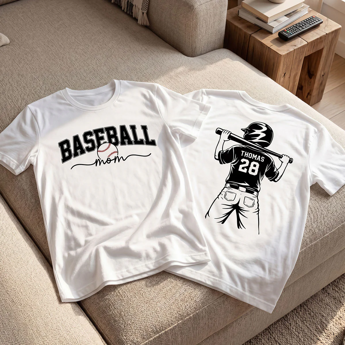 Baseball Mom Baseball Players - Personalized Personalized Double Sided Shirt- Mother's Day Gift For Baseball Mom, Wife - Image 9